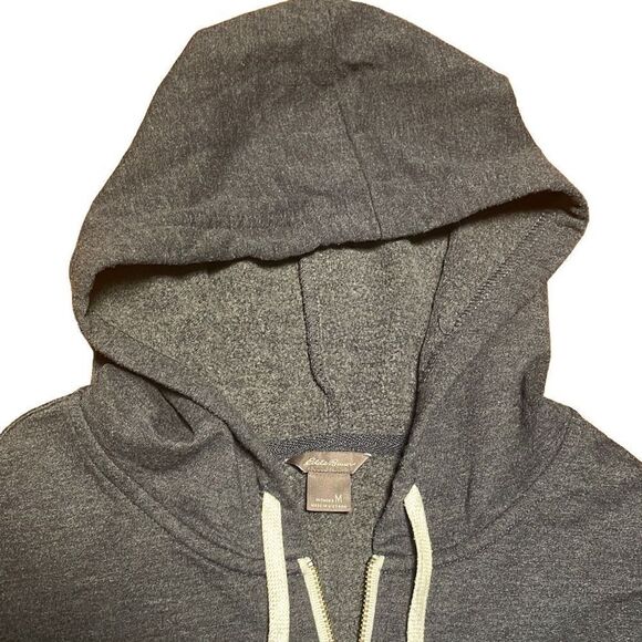 Eddie Bauer blue zip front soft hoodie with pockets size M - Picture 3 of 9